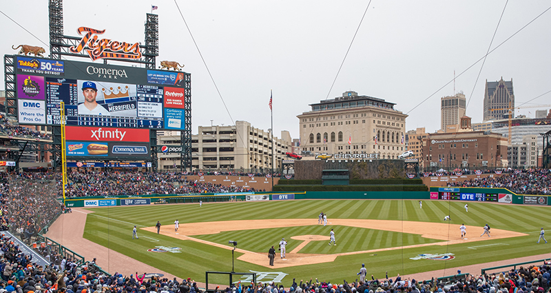 Tigers workout at Comerica Park